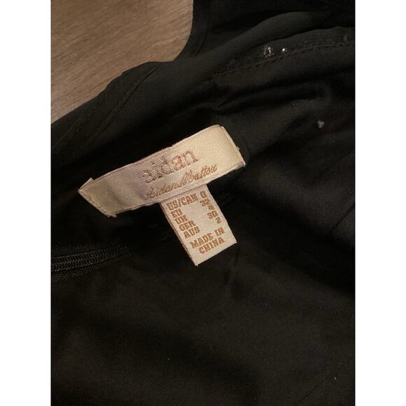 Aidan Mattox Illusion Sequined Sheath Mini Dress Sleeveless Black Gold US 0 - Picture 10 of 10